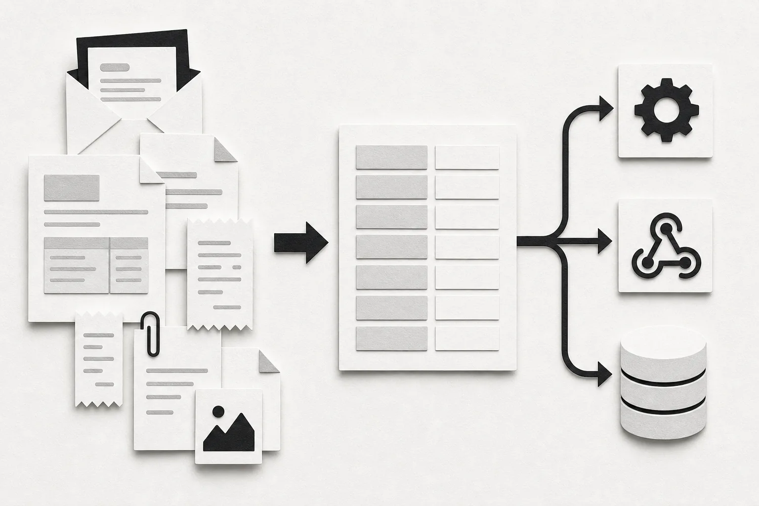 AI email parser extracting fields from invoices and attachments